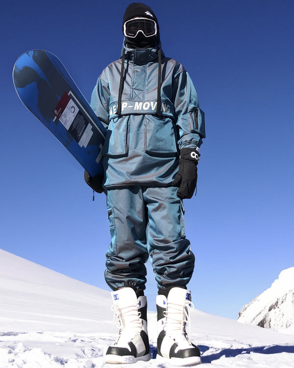 Ski Wear Outdoor Colorful Blues Unisex Snow Suit