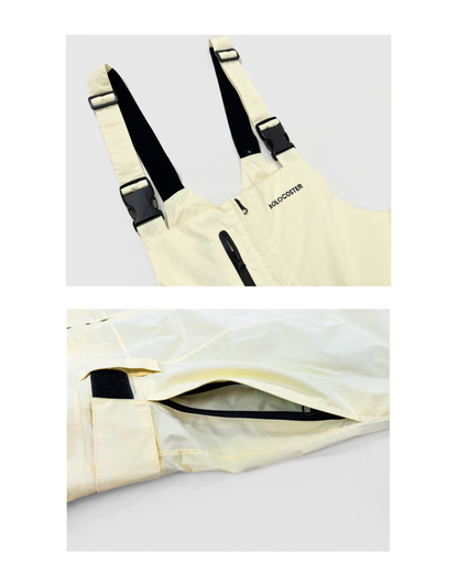 Ski Wear Snowboard Gear Reflective Stripe Ski Bibs - Unisex