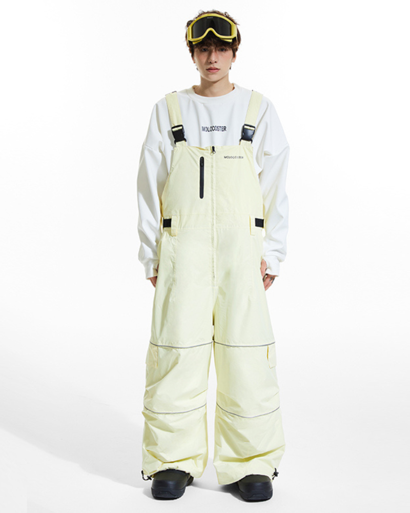 Ski Wear Snowboard Gear Reflective Stripe Ski Bibs - Unisex