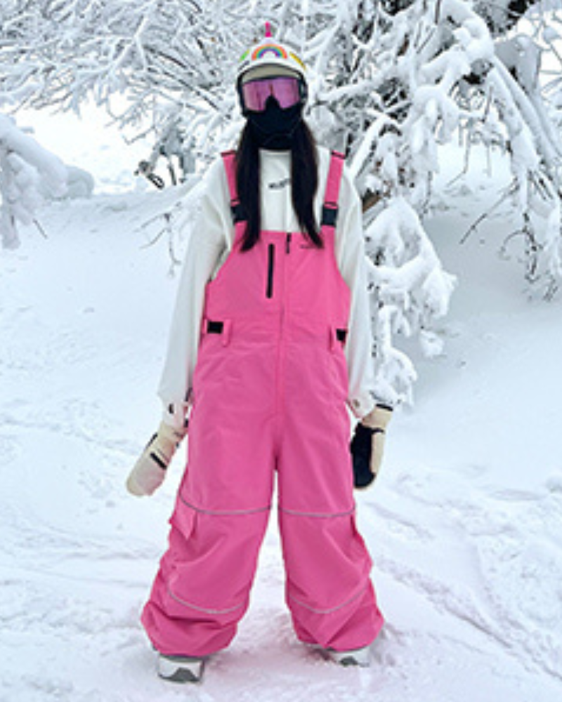 Ski Wear Outdoor Hip-hop Reflective Stripe Unisex Ski Bib Pants