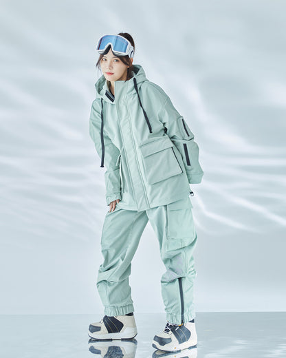 Ski Wear Snowboard Gear Cargo Jacket&amp;Pants Snow Suit - Women&