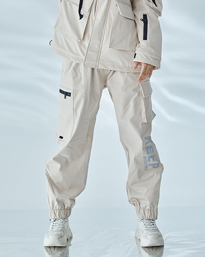 Ski Wear Snowboard Gear Unisex Cargo Jacket&Pants Snow Suit