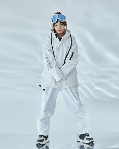 Ski Wear Snowboard Gear Cargo Jacket&amp;Pants Snow Suit - Women&