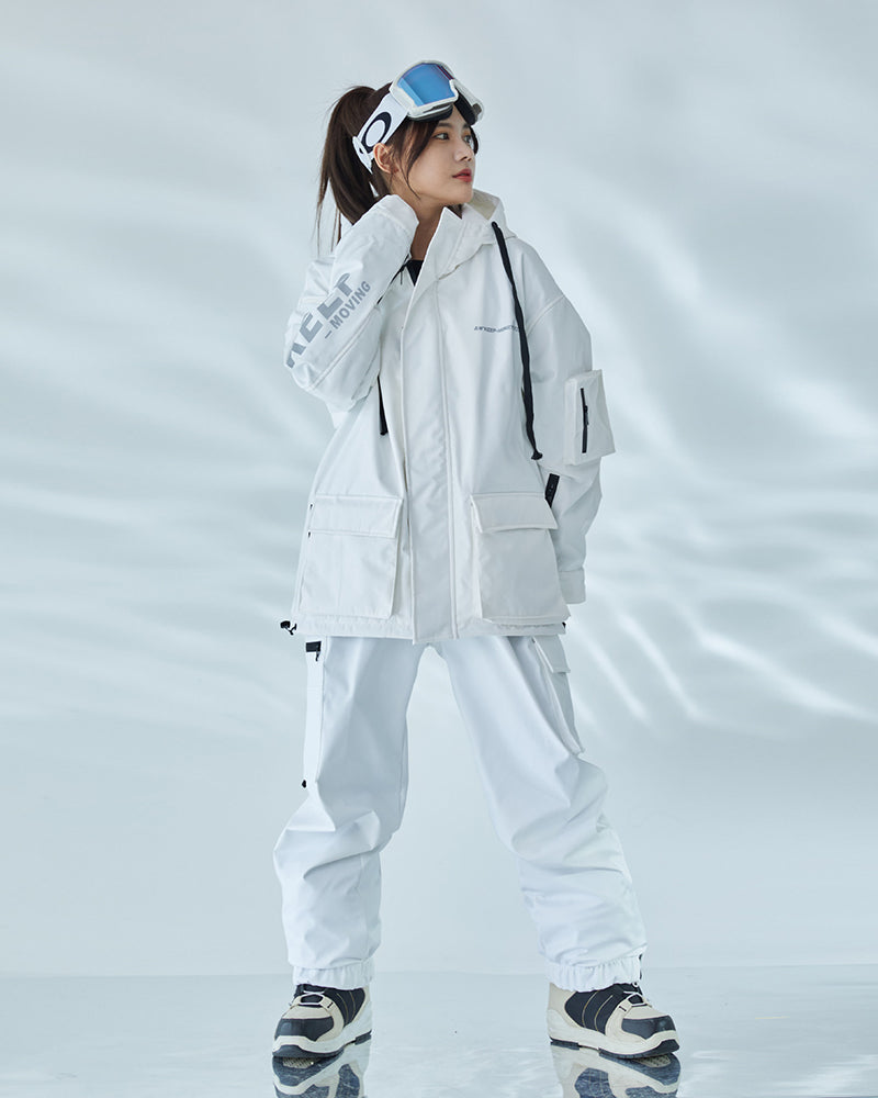 Ski Wear Snowboard Gear Unisex Cargo Jacket&Pants Snow Suit