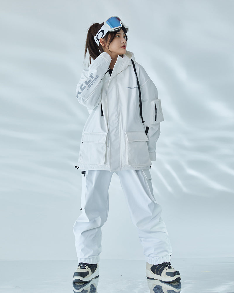Unisex Skiwear White Ski Jacket For Men Women Windproof Waterproof Outdoor  Press Glue Snow Jackets Snowboarding Sports Clothing