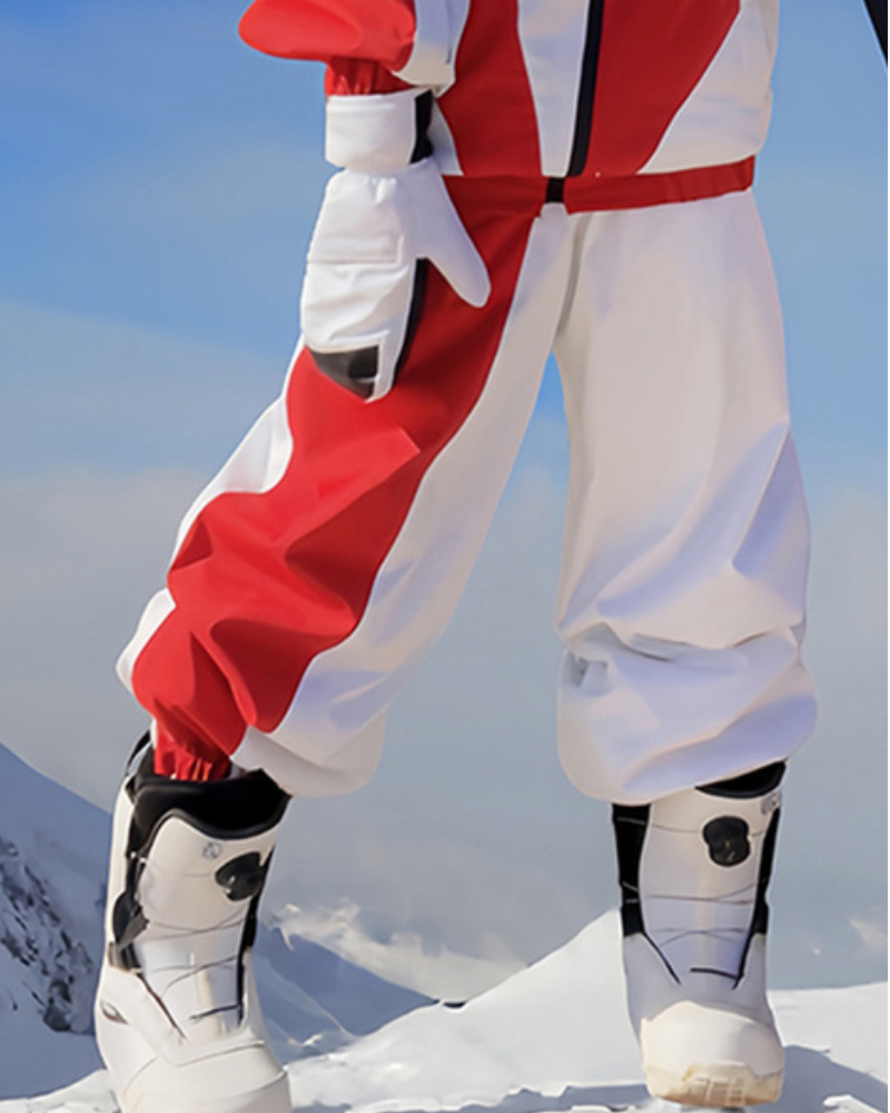 Ski Wear Patchwork Unisex Ski Jacket&Pants Suit