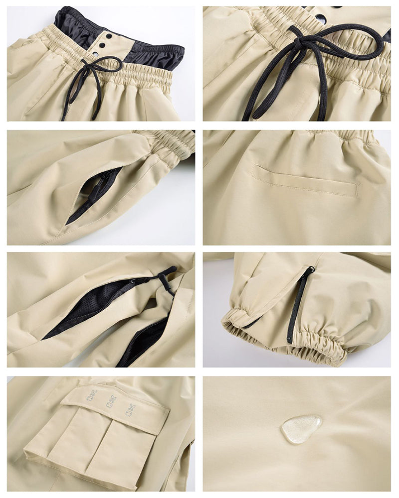 Ski Wear Snow Outfits Baggy Cargo Snow Pants - Unisex