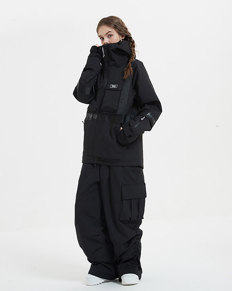Ski Wear Snowboard Outfit Unisex Cargo Snow Suit -Women&