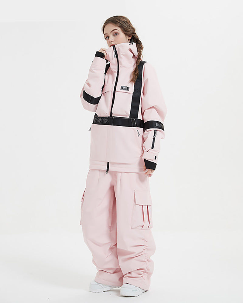 Ski Wear Snowboard Outfit Unisex Cargo Snow Suit