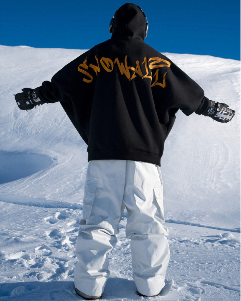 Ski Wear Outdoor Waterproof Batwing Sleeves Snowboard Hoodie - Unisex