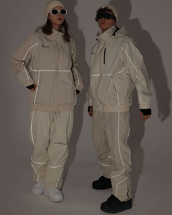 Ski Wear Reflective Unisex Thick Snow Jacket&pants (Sold Separately)