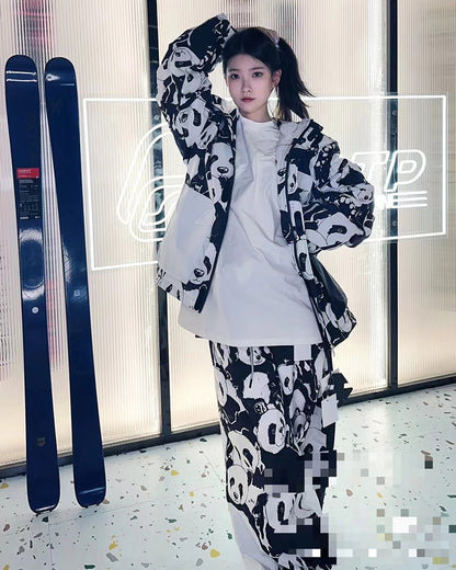 Ski Wear Panda Jacket&amp;Bibs Snow Suit -Unisex (Single Unit Available)