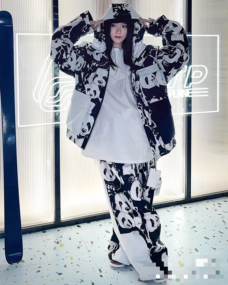 Ski Wear Panda Jacket&amp;Bibs Snow Suit -Unisex (Single Unit Available)