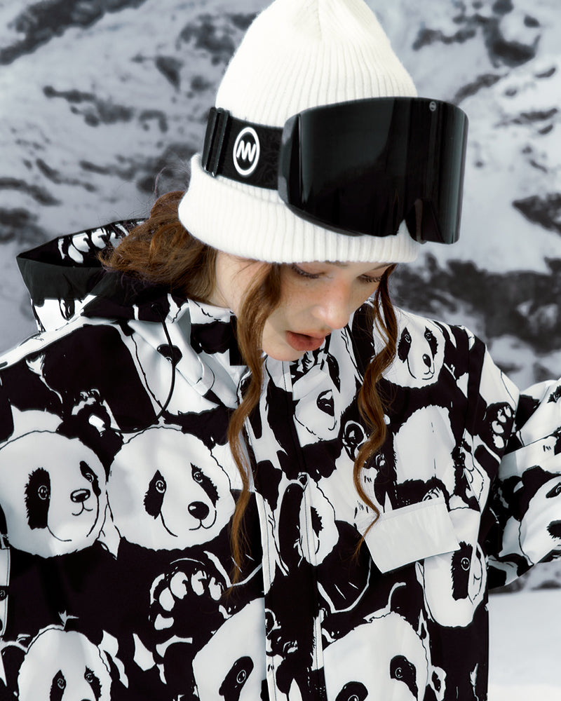 Ski Wear Panda Unisex Jacket&Bibs Snow Suit