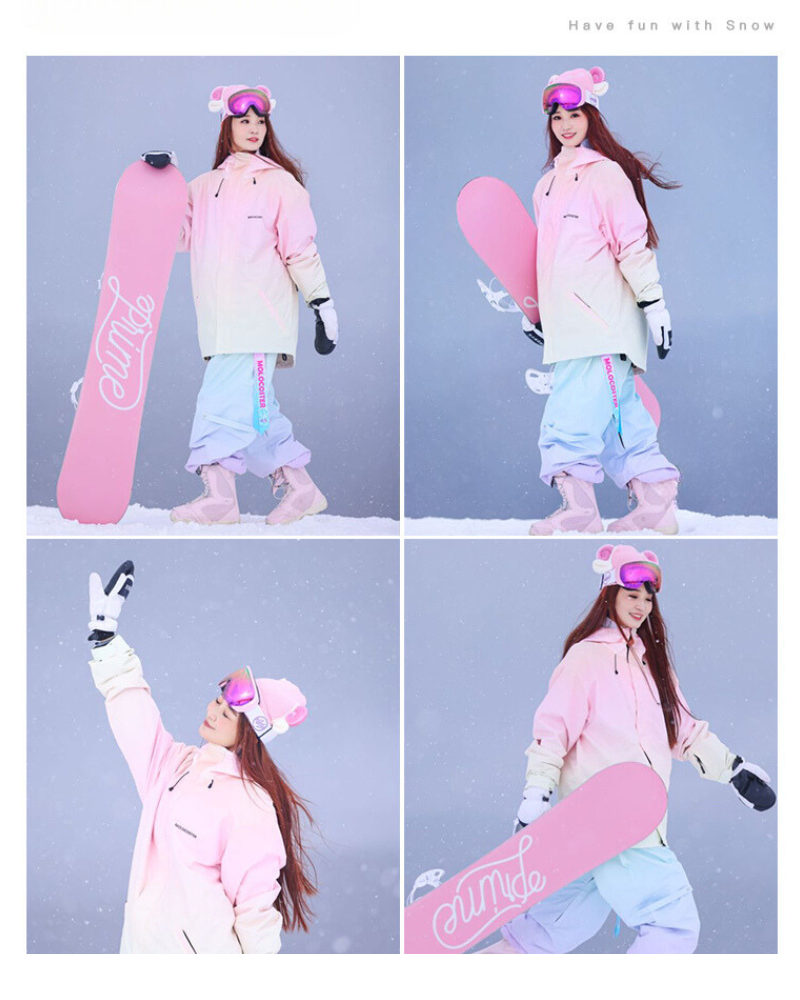 Ski Wear Snow Gear Rainbow Unicorn Unisex Snow Suit