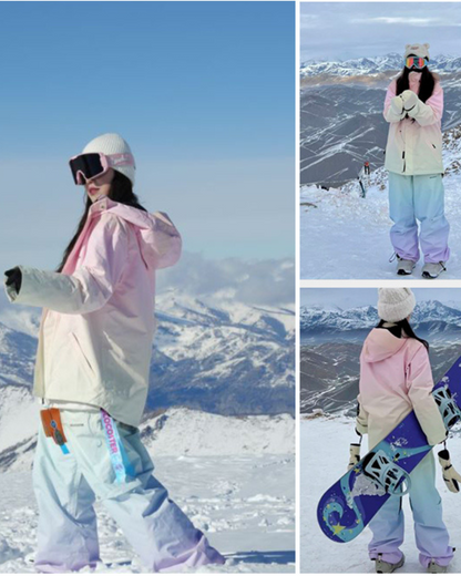 Ski Wear Snow Gear Rainbow Unicorn Snow Suit -Unisex