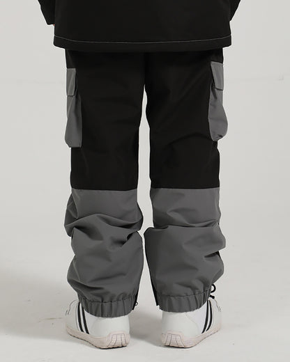 Ski Wear Patchwork Cargo Baggy Snow Pants -Unisex