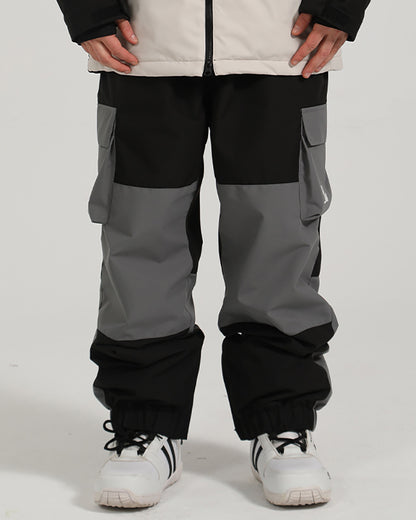 Ski Wear Patchwork Cargo Baggy Snow Pants -Unisex