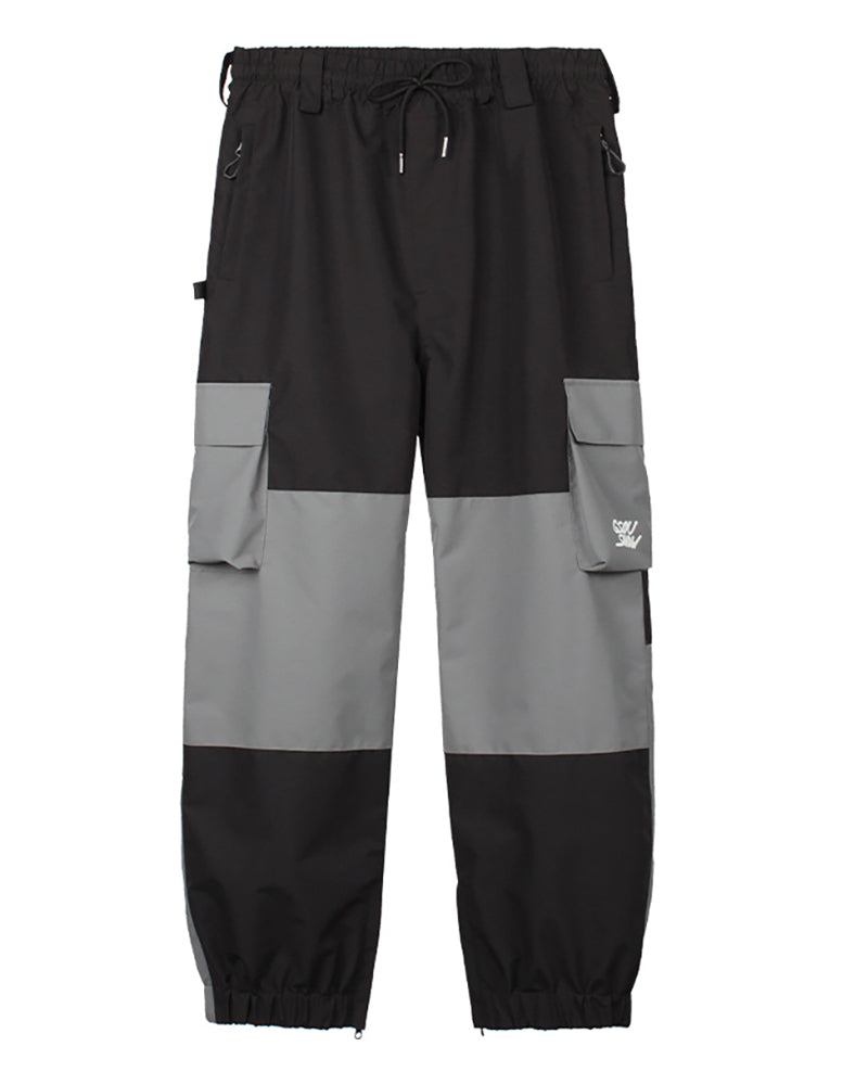 Ski Wear Patchwork Cargo Baggy Snow Pants -Unisex