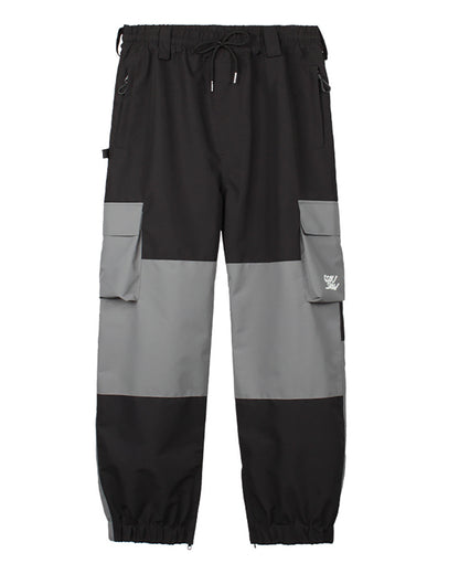 Ski Wear Patchwork Cargo Baggy Snow Pants -Unisex