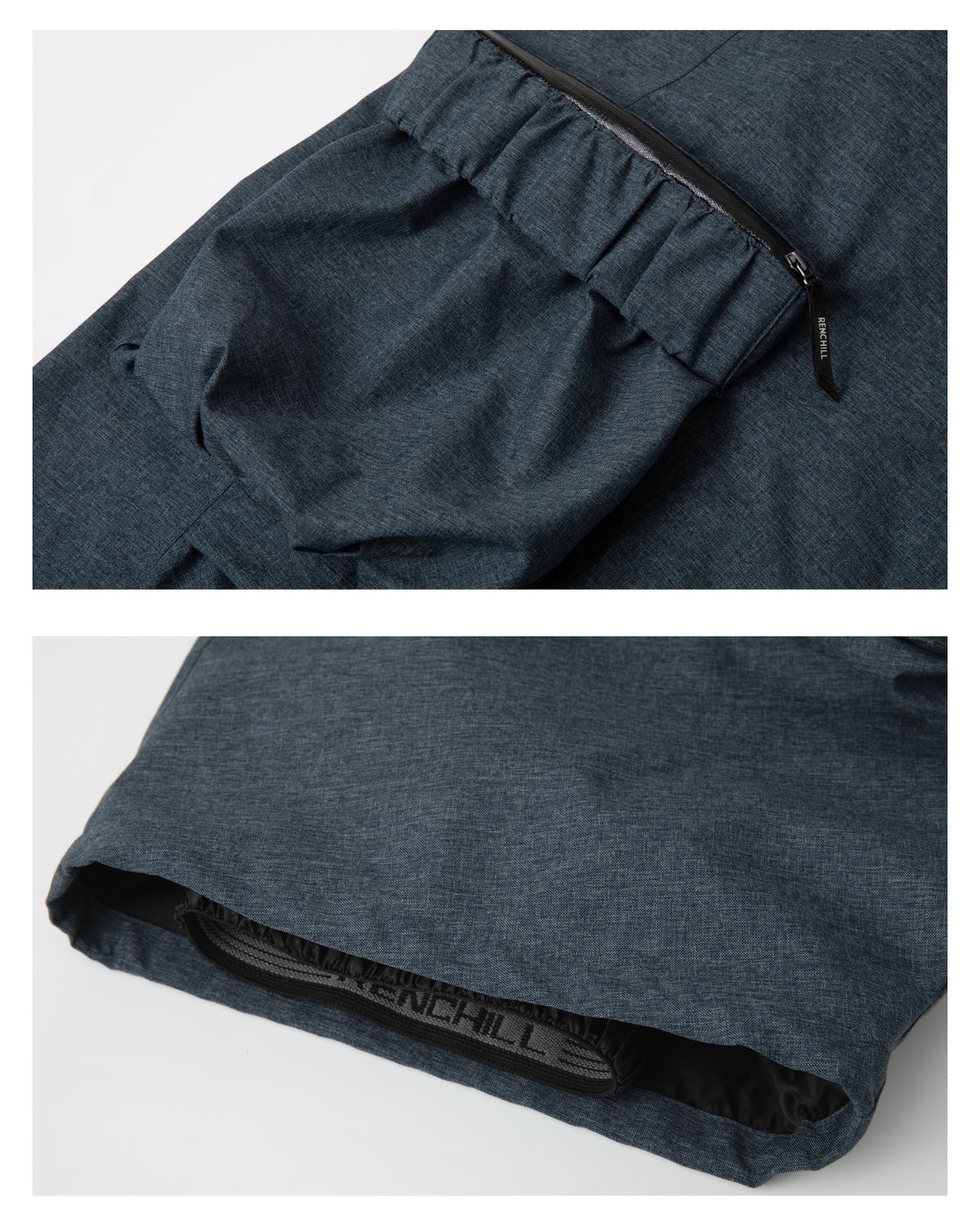 Ski Wear Unisex 3L Waterproof Fleece-Lined Freeride Snow Pants