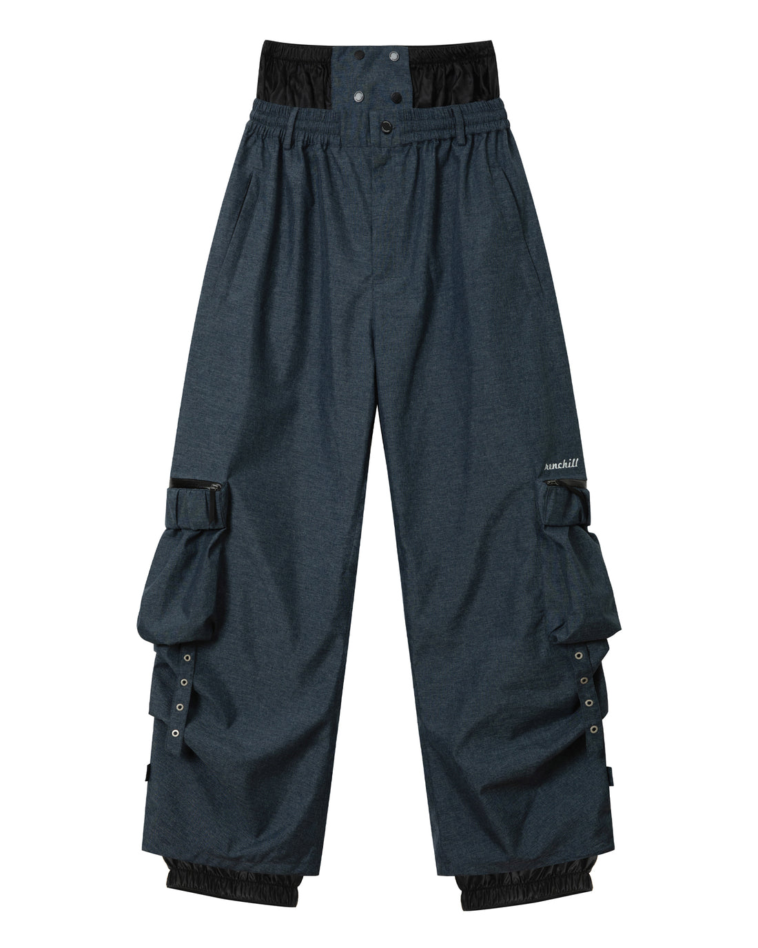 Ski Wear Unisex 3L Waterproof Fleece-Lined Freeride Snow Pants