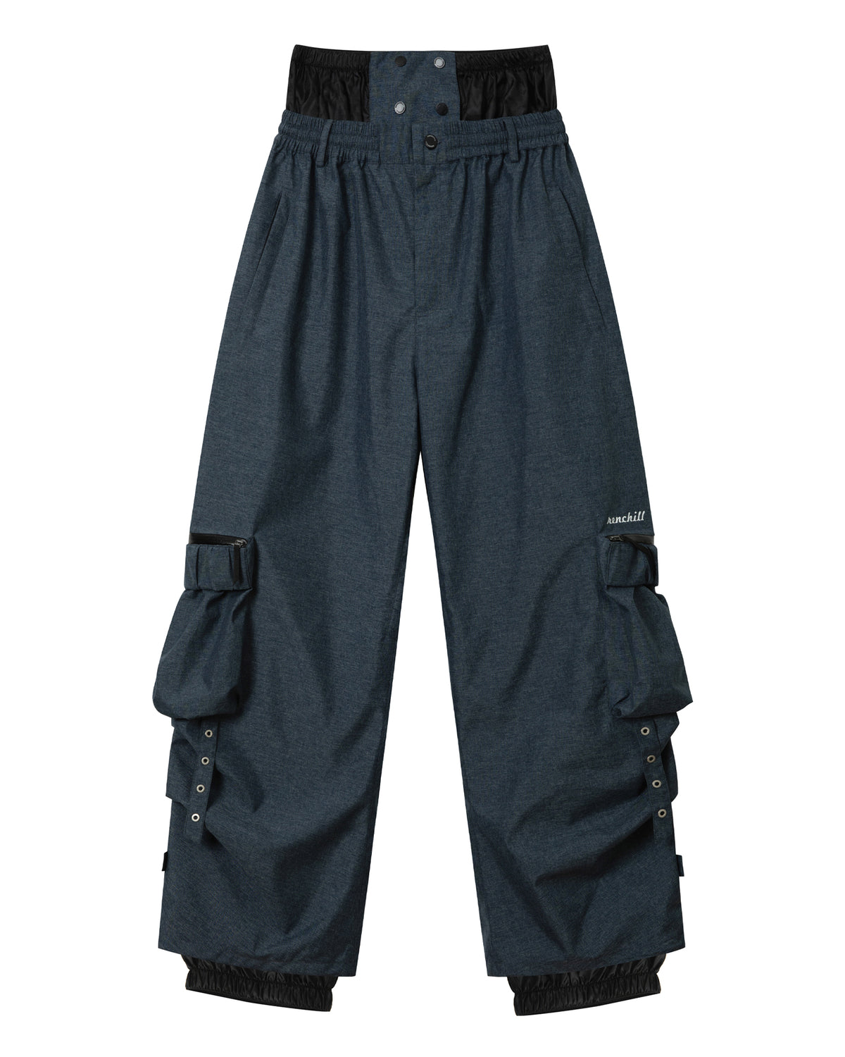 Ski Wear Unisex 3L Waterproof Fleece-Lined Freeride Snow Pants