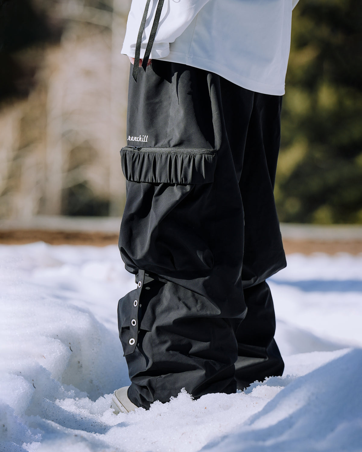 Ski Wear Unisex 3L Waterproof Fleece-Lined Freeride Snow Pants
