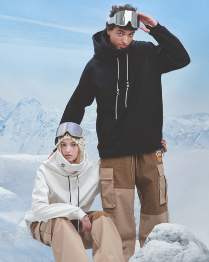 Ski Wear Waterproof &amp; Windproof Detachable Pullover Ski Hoodie - Unisex
