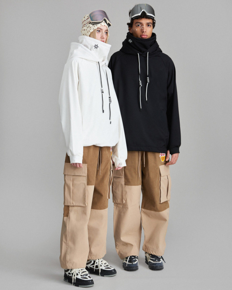 Ski Wear Waterproof &amp; Windproof Detachable Pullover Ski Hoodie - Unisex