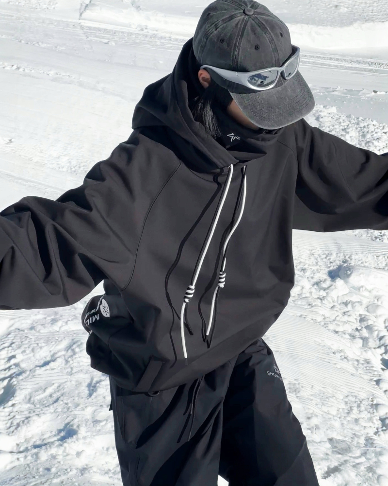 Ski Wear Waterproof &amp; Windproof Detachable Pullover Ski Hoodie - Unisex