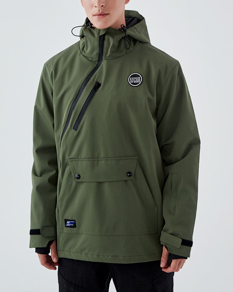 Ski Wear Diagonal Zipper Windproof Ski Jacket -Unisex
