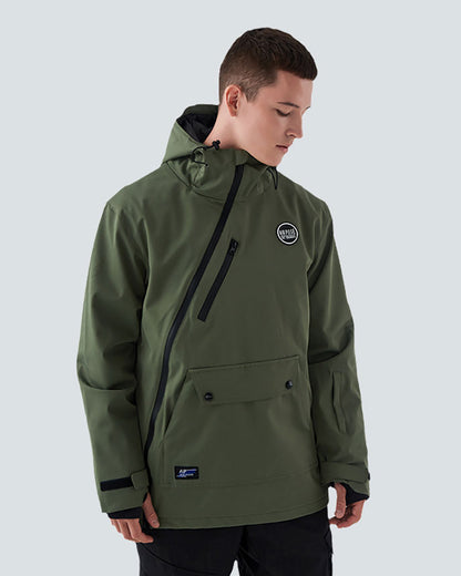 Ski Wear Diagonal Zipper Windproof Ski Jacket -Unisex