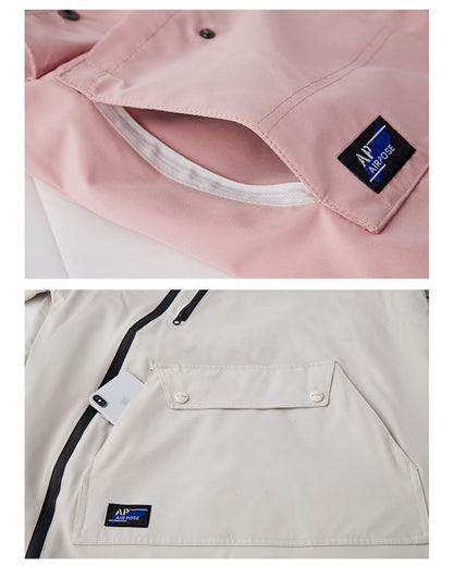 Ski Wear Diagonal Zipper Windproof Ski Jacket -Unisex