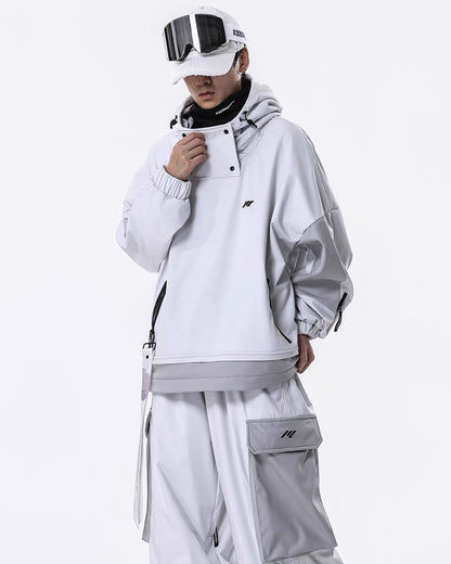 Ski Wear Windproof Waterproof Fleece-Lined Loose Ski Jacket &amp; Pants Set -Unisex