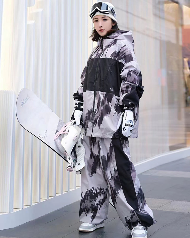 Ski Wear Colorful Unisex Snow Jacket&Pants Suit