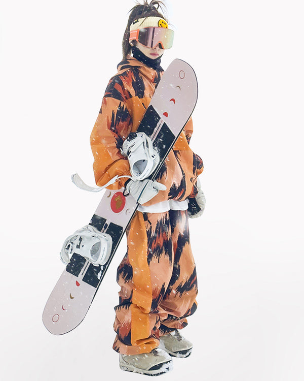 Ski Wear Printing Unisex Snow Jacket&pants (Sold Separately)