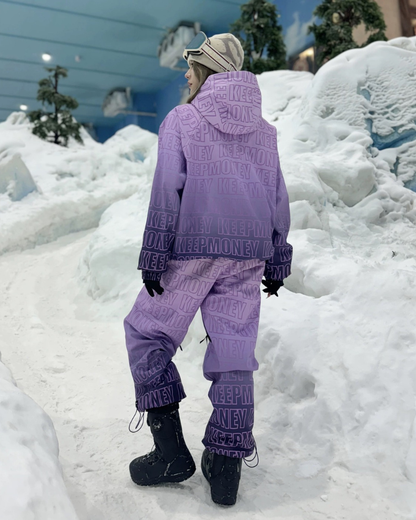 Ski Wear All Letters Thick Snow Suit -Unisex