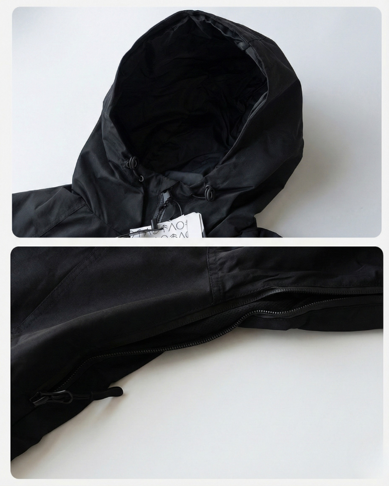 Ski Wear Black Fleece-Lined Waterproof Ski Suit -Unisex (Single Unit Available)