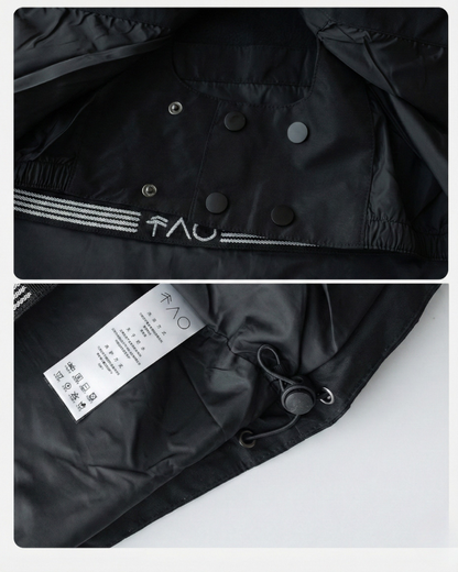 Ski Wear Black Fleece-Lined Waterproof Ski Suit -Unisex (Single Unit Available)