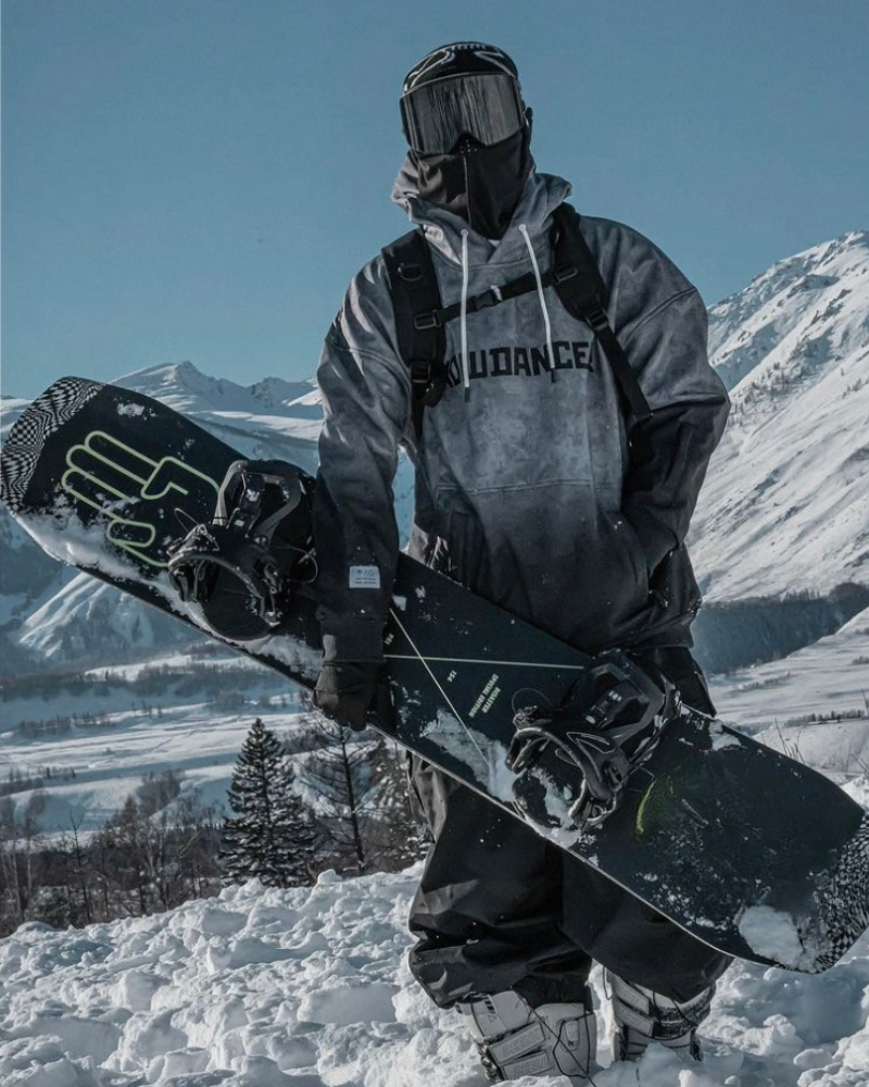 Ski Wear Gradient Color Warm Ski Hoodie - Unisex