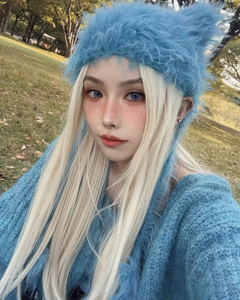 Ski Wear Handmade Cat Ear Beanie