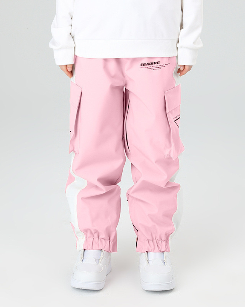 Ski Wear Neon Reflective Cargo Snow Pants