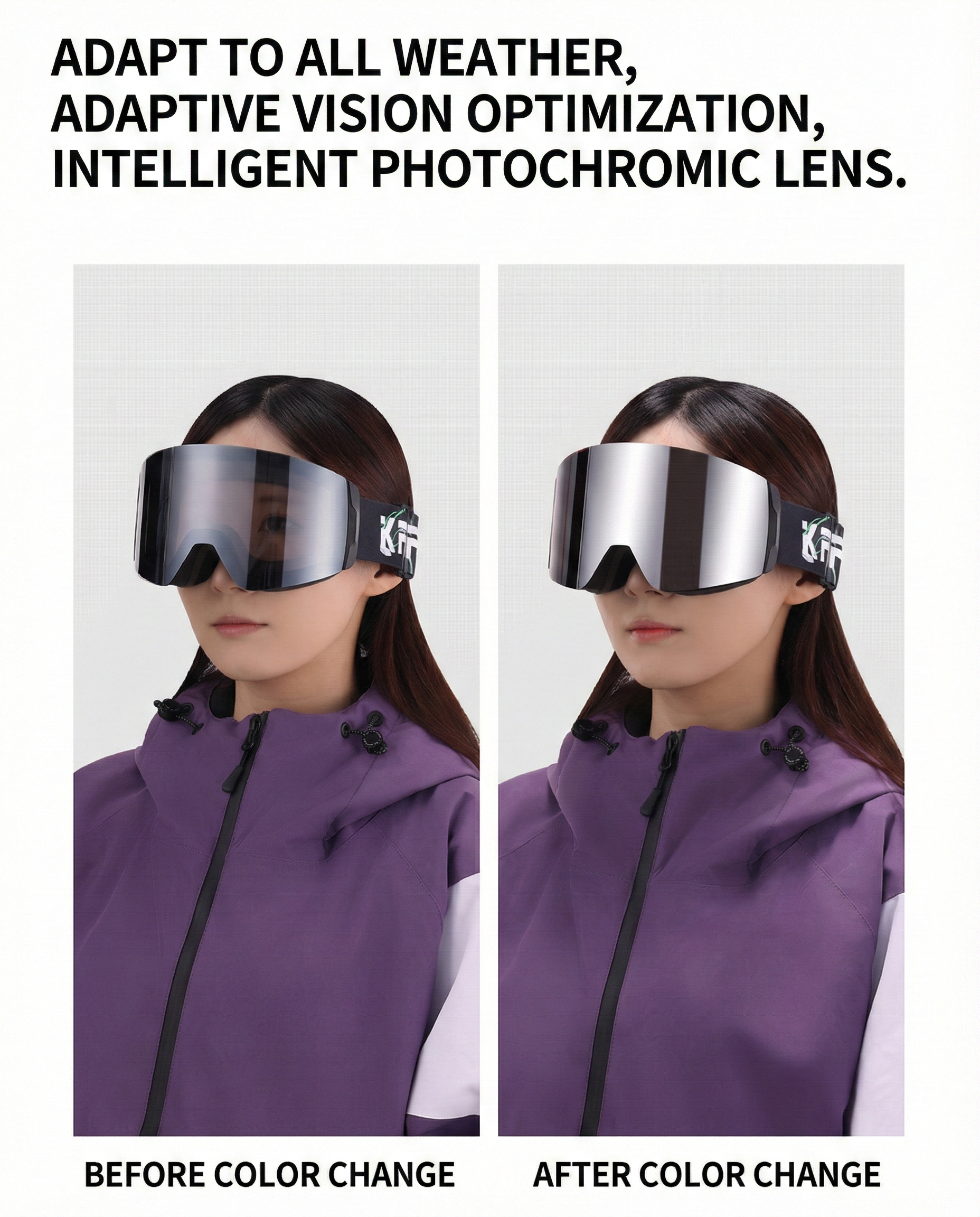 Ski Wear Outdoor Photochromic Magnetic Ski Goggles