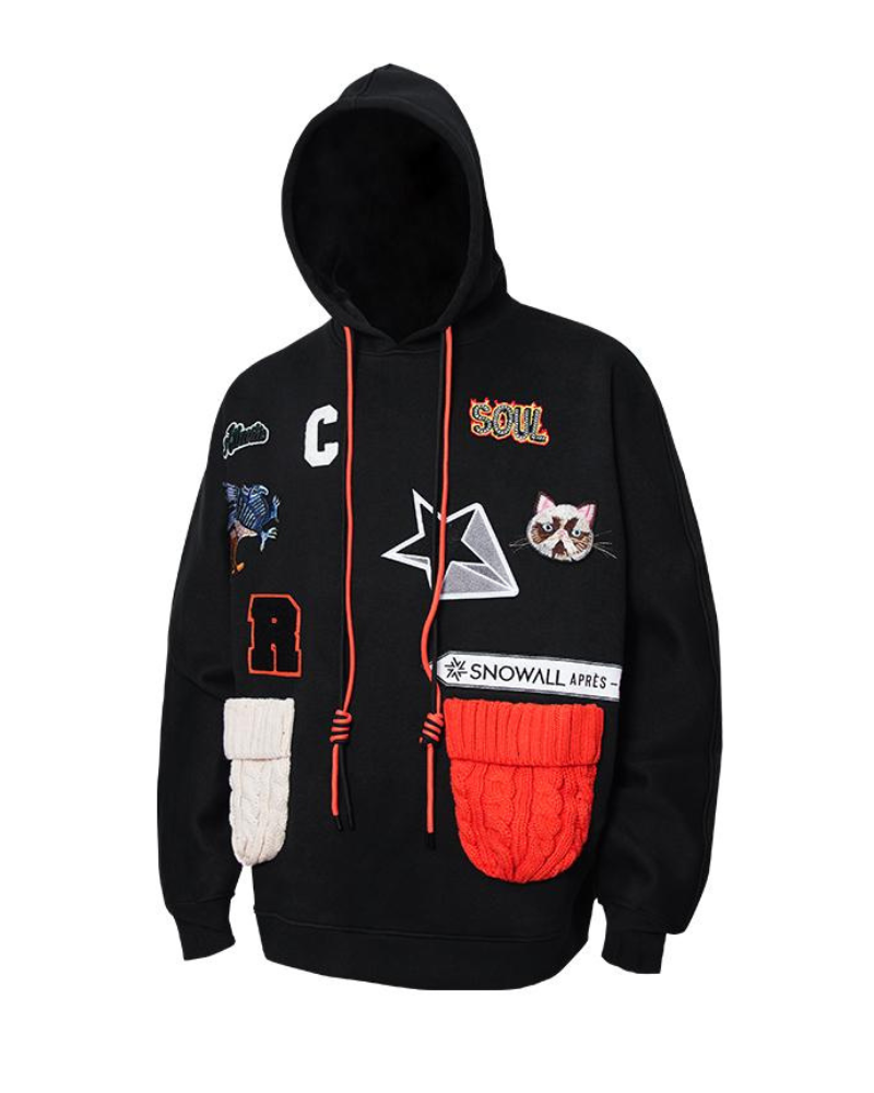 Ski Wear Outdoor Waterproof Batwing Sleeves Snowboard Hoodie - Unisex