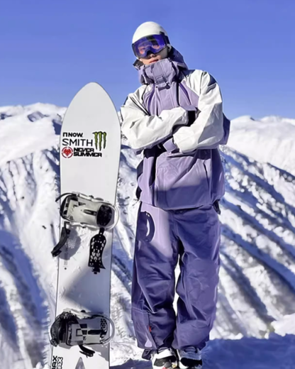 Ski Wear Snowboard 3L Purple Snow Jacket&amp;Pants Suit - Unisex (Single Unit Available)