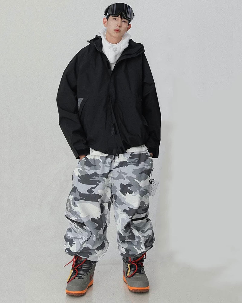 Ski Wear Snowboard Camo Cargo Baggy Snow Pants