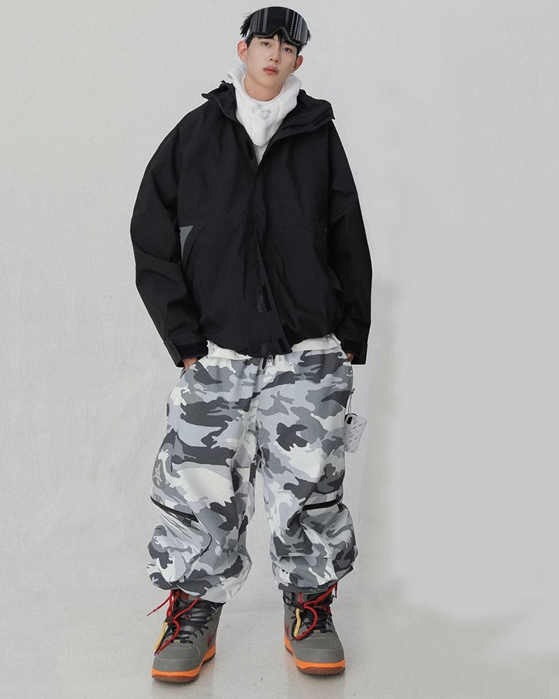 Ski Wear Snowboard Camo Cargo Baggy Snow Pants - Unisex