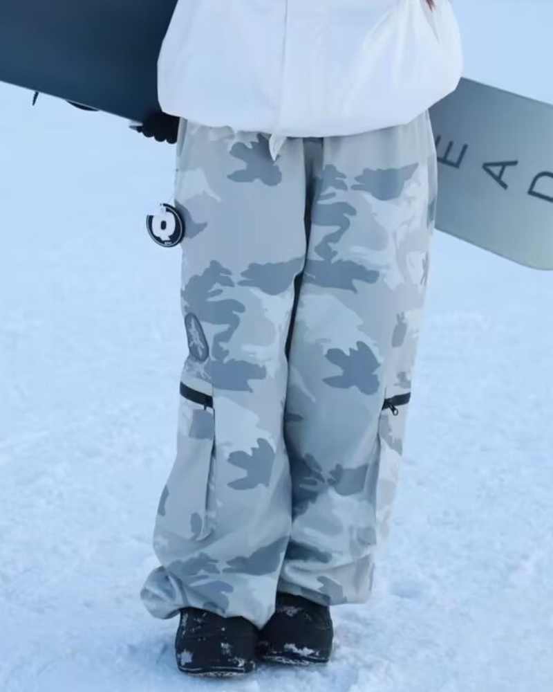Ski Wear Snowboard Camo Cargo Baggy Snow Pants - Unisex