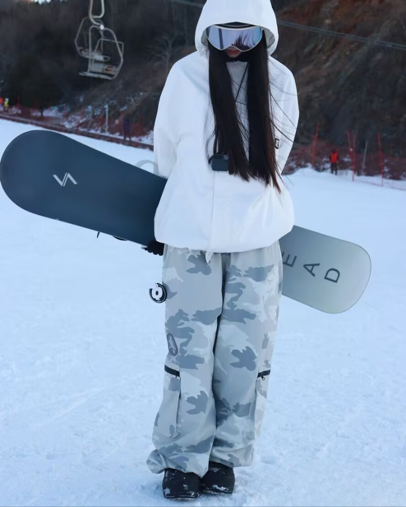 Ski Wear Snowboard Camo Cargo Baggy Snow Pants - Unisex